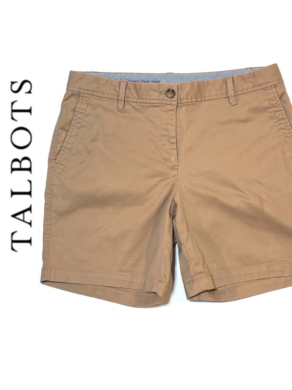 Talbots Relaxed Chino Shorts Tan 6